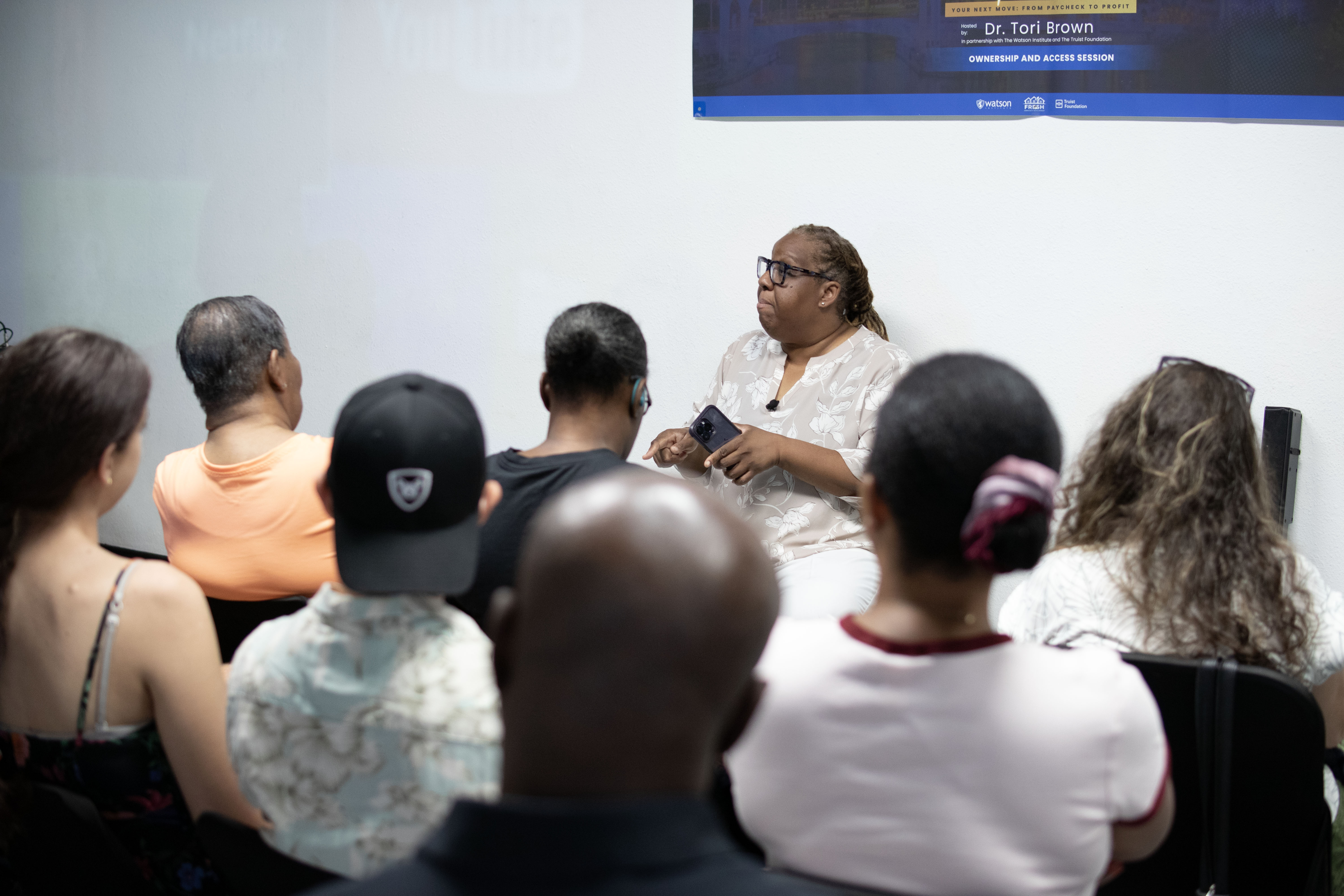 Participants listening during a Financial Forward Experience session